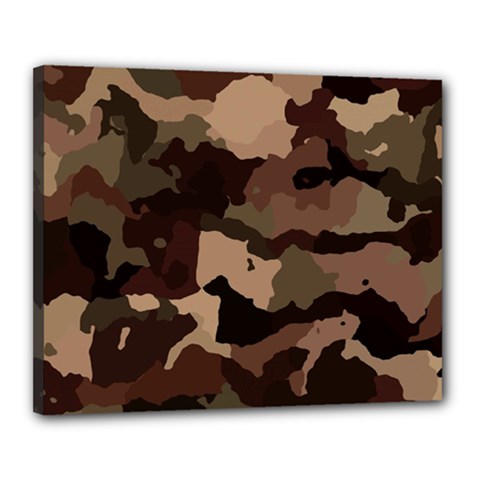 Background For Scrapbooking Or Other Camouflage Patterns Beige And Brown Canvas 20  X 16  by Nexatart