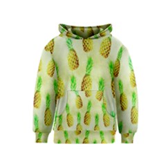 Pineapple Wallpaper Vintage Kids  Pullover Hoodie by Nexatart