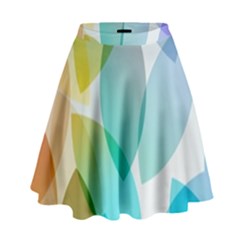 Rainbow Feather High Waist Skirt by Brittlevirginclothing