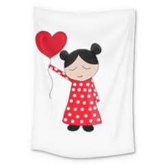 Girl In Love Large Tapestry by Valentinaart