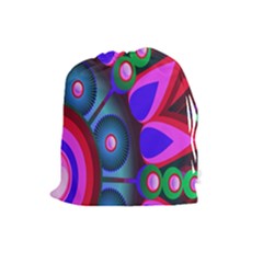 Abstract Digital Art  Drawstring Pouches (large)  by Nexatart