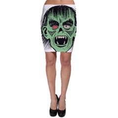 Zombie Face Vector Clipart Bodycon Skirt by Nexatart