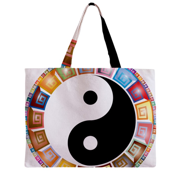 Yin Yang Eastern Asian Philosophy Zipper Mini Tote Bag