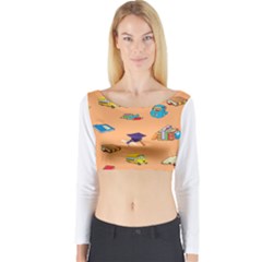 School Rocks! Long Sleeve Crop Top by athenastemple