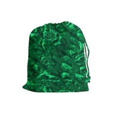 Green Pouch - Large Drawstring Pouch (large) by TheDean