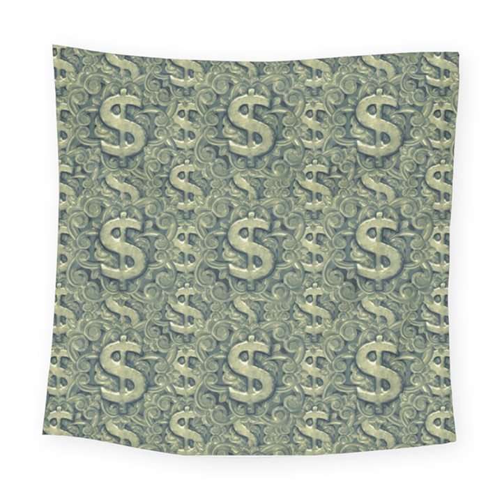 Money Symbol Ornament Square Tapestry (Large)