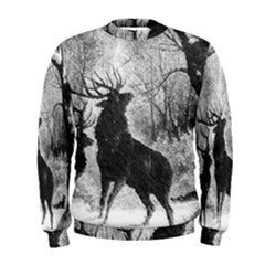 Stag Deer Forest Winter Christmas Men s Sweatshirt by Amaryn4rt