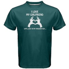 Green I Love My Girl Imagination  Men s Cotton Tee by FunnySaying