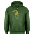 Green Olive you Men s Pullover Hoodie View1