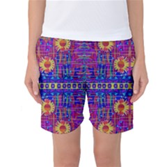 Festive Decorative Moonshine Women s Basketball Shorts by pepitasart