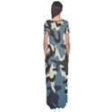 Blue Water Camouflage Short Sleeve Maxi Dress View2