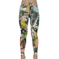 Art Graffiti Abstract Vintage Classic Yoga Leggings by Nexatart