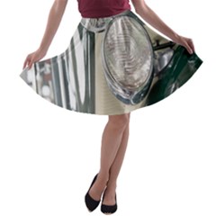 Auto Automotive Classic Spotlight A-line Skater Skirt by Nexatart