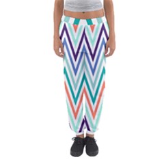 Chevrons Colourful Background Women s Jogger Sweatpants by Nexatart