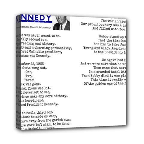 Kennedy Poem Mini Canvas 8  X 8  by athenastemple