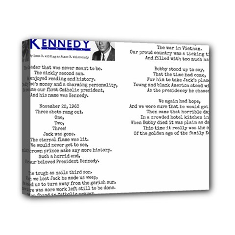 Kennedy Poem Canvas 10  X 8  by athenastemple