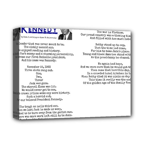 Kennedy Poem Deluxe Canvas 16  X 12   by athenastemple