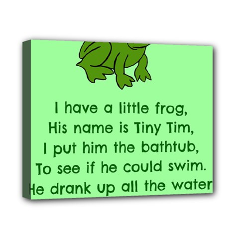 Little Frog Poem Canvas 10  X 8  by athenastemple