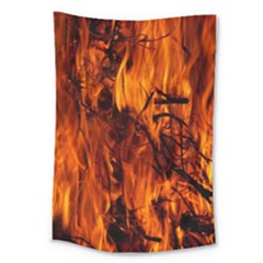 Fire Easter Easter Fire Flame Large Tapestry by Nexatart