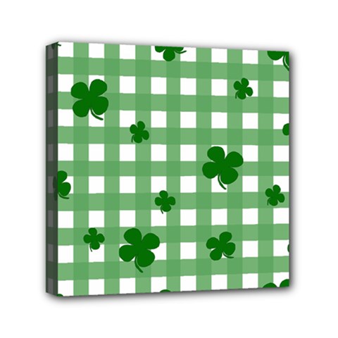 Clover Pattern Mini Canvas 6  X 6  by Valentinaart