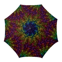 Fractal Art Design Colorful Golf Umbrellas by Nexatart