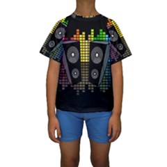 Loudspeakers  Kids  Short Sleeve Swimwear by Valentinaart