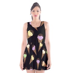 Ice Cream Cute Pattern Scoop Neck Skater Dress by Valentinaart