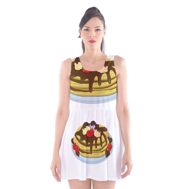 Pancakes - Shrove tuesday Scoop Neck Skater Dress