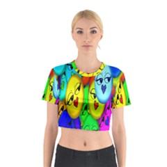 Smiley Girl Lesbian Community Cotton Crop Top by Nexatart