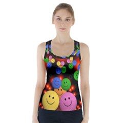 Smiley Laugh Funny Cheerful Racer Back Sports Top by Nexatart