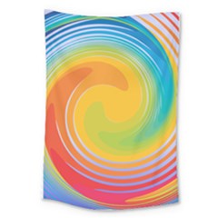 Rainbow Swirl Large Tapestry by OneStopGiftShop