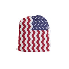 American Flag Drawstring Pouches (medium)  by OneStopGiftShop