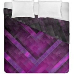 Purple Background Wallpaper Motif Design Duvet Cover Double Side (king Size) by Amaryn4rt