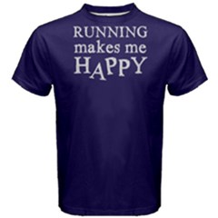 Running Makes Me Happy - Men s Cotton Tee by FunnySaying