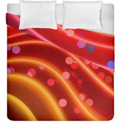 Bokeh Lines Wave Points Swing Duvet Cover Double Side (king Size) by Amaryn4rt