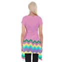 Easter Chevron Pattern Stripes Short Sleeve Side Drop Tunic View2