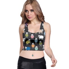 Sheep Cartoon Colorful Racer Back Crop Top by Amaryn4rt