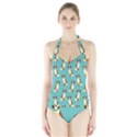 Dog Animal Pattern Halter Swimsuit View1