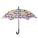 Colorful Horse Background Wallpaper Hook Handle Umbrellas (Medium) View3