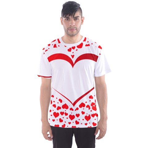 Love Red Hearth Men s Sport Mesh Tee by Amaryn4rt