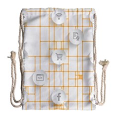 Icon Media Social Network Drawstring Bag (large) by Amaryn4rt