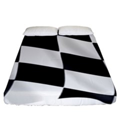 Flag Chess Corse Race Auto Road Fitted Sheet (king Size) by Amaryn4rt