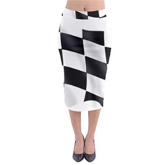 Flag Chess Corse Race Auto Road Midi Pencil Skirt by Amaryn4rt