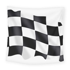 Flag Chess Corse Race Auto Road Square Tapestry (large) by Amaryn4rt