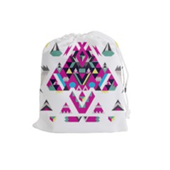 Geometric Play Drawstring Pouches (large)  by Amaryn4rt