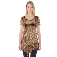 Beautiful Patterns Vector Short Sleeve Tunic  by Amaryn4rt