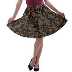 A Complex Maze Generated Pattern A-line Skater Skirt by Amaryn4rt