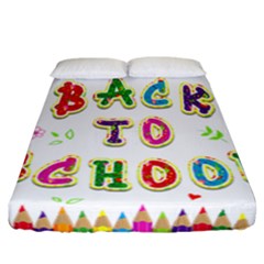 Back To School Fitted Sheet (california King Size) by Amaryn4rt