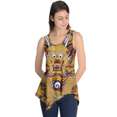 Chinese Dragon Pattern Sleeveless Tunic by Amaryn4rt