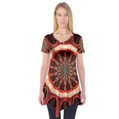 Circle Pattern Short Sleeve Tunic  by Amaryn4rt